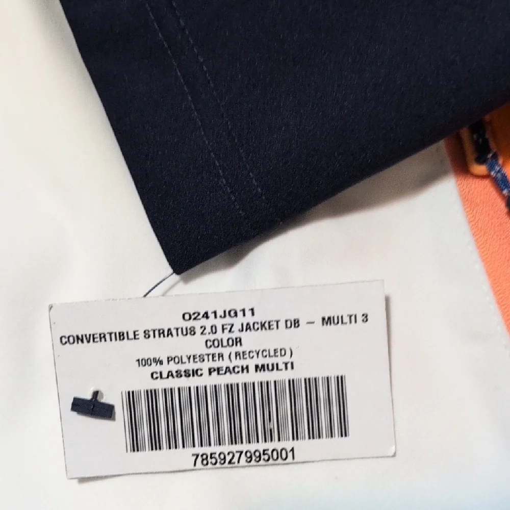 Navy and White Windbreaker with High Collar and Color-Blocked Design - Picture 2 of 16